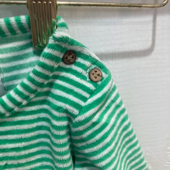 Mudpie Christmas striped green red truck pajamas 0-6 months - Picture 4 of 11